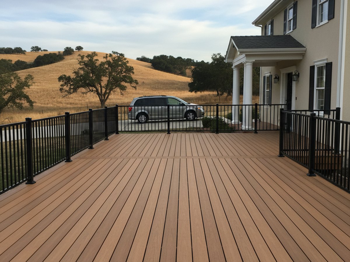 Custom Deck Design completed by Coastal Deck Solutions in Tulare, CA