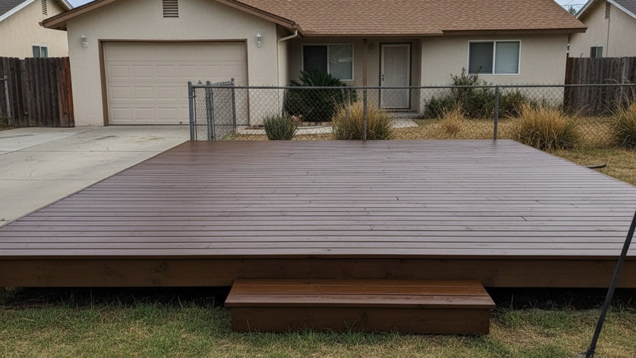 Deck Installation completed by Coastal Deck Solutions in Kingsburg, CA